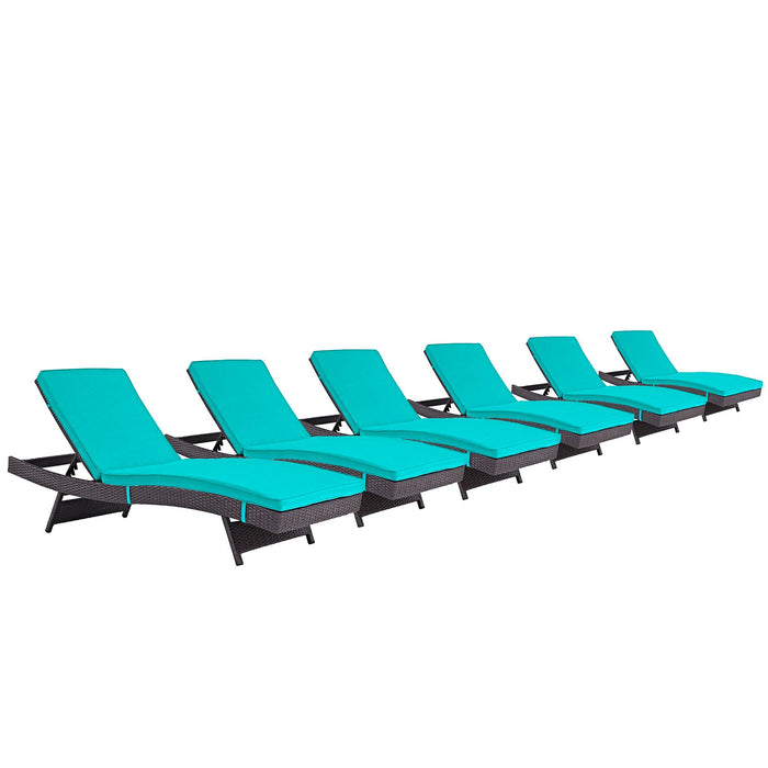 Convene Chaise Outdoor Patio Set of 6 by Modway - view 22