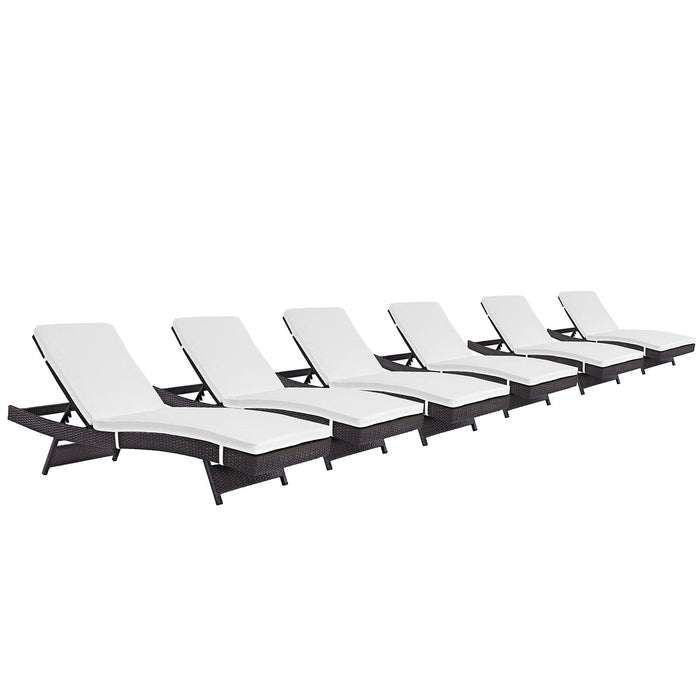 Convene Chaise Outdoor Patio Set of 6 by Modway - view 27