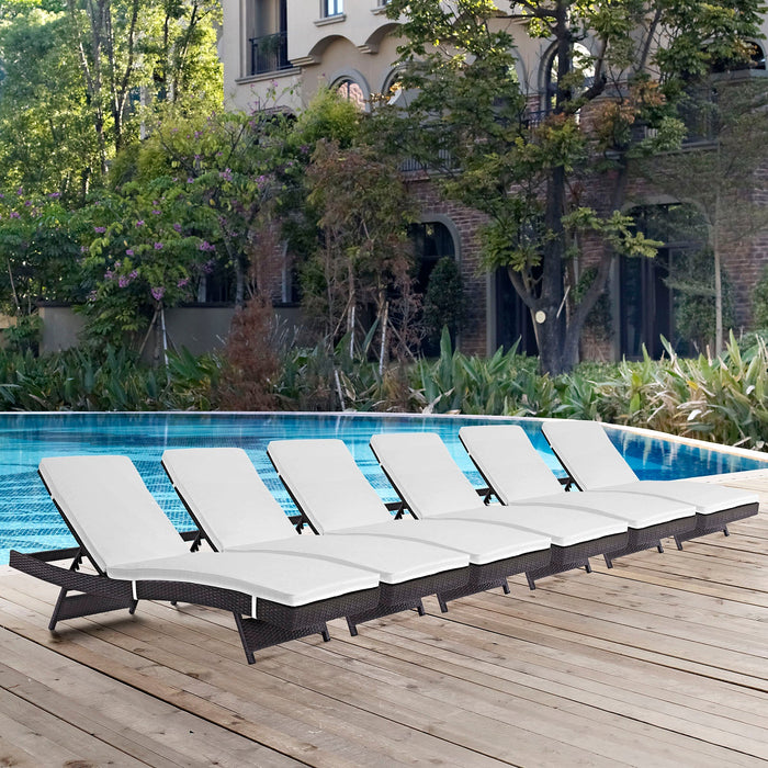 Convene Chaise Outdoor Patio Set of 6 by Modway - view 26