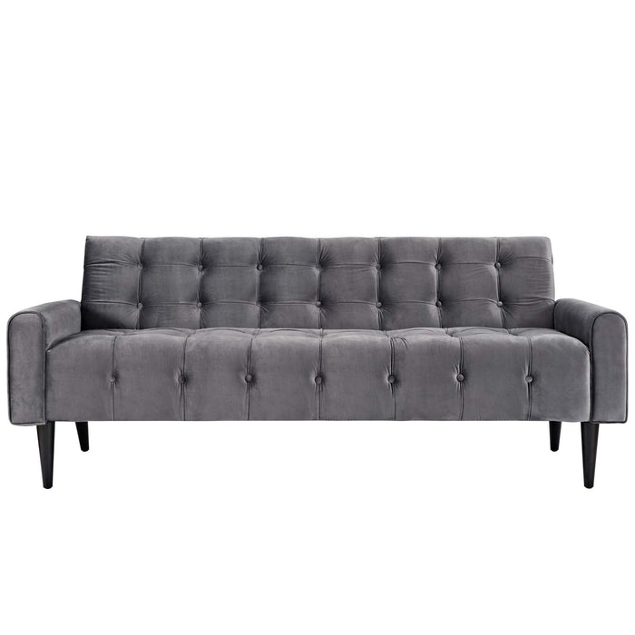 Delve Performance Velvet Sofa - in lifestyle setting