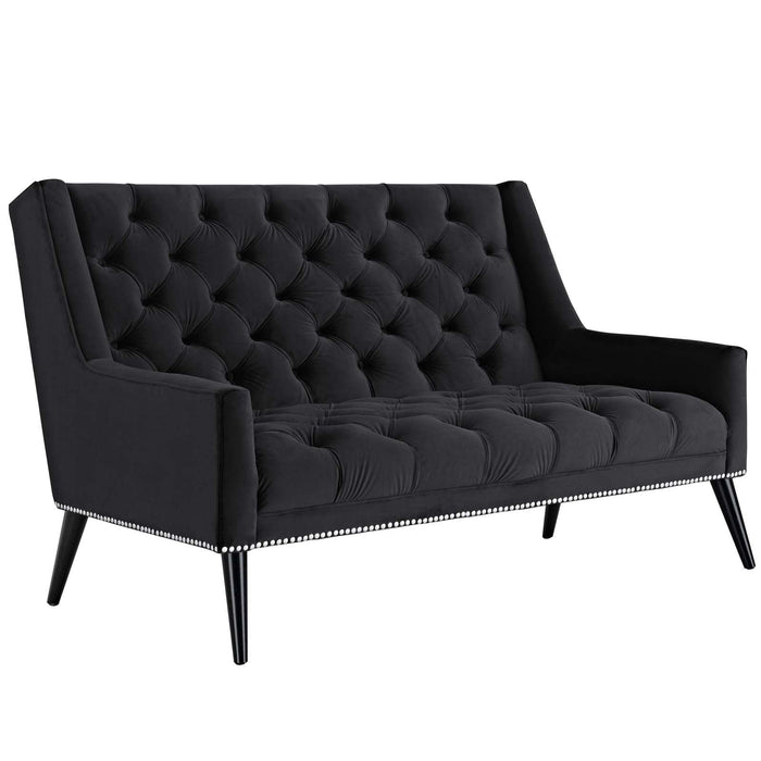 Peruse Performance Velvet Loveseat - alternate angle view