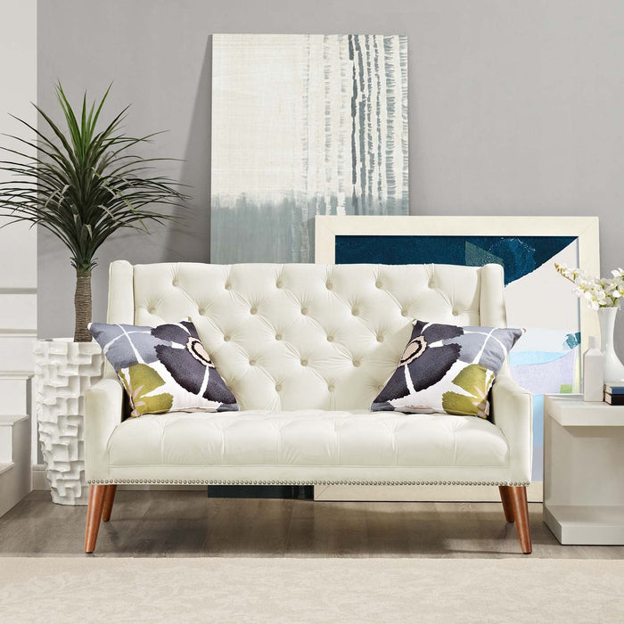 Peruse Performance Velvet Loveseat - view 9