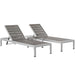 Shore 3 Piece Outdoor Patio Aluminum Set - alternate angle view