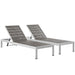 Shore Chaise Outdoor Patio Aluminum Set of 2 - alternate angle view