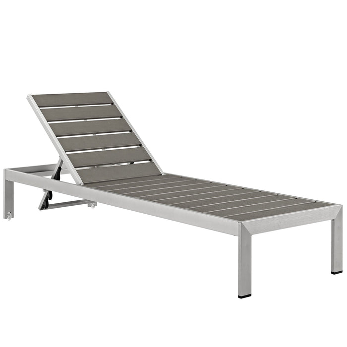 Shore Chaise Outdoor Patio Aluminum Set of 4 - detail close-up