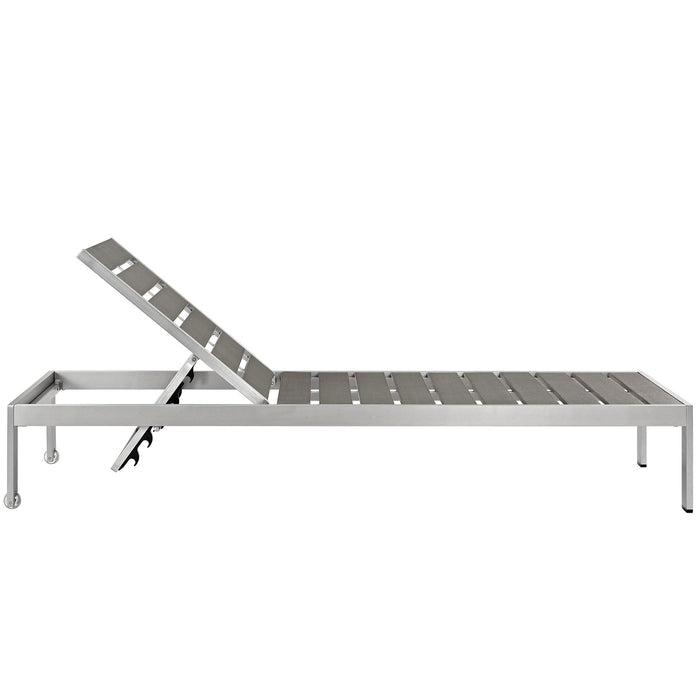 Shore Chaise Outdoor Patio Aluminum Set of 4 - in lifestyle setting