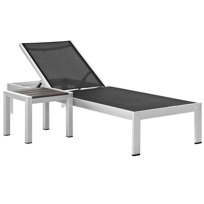 Shore 2 Piece Outdoor Patio Aluminum Set - alternate angle view