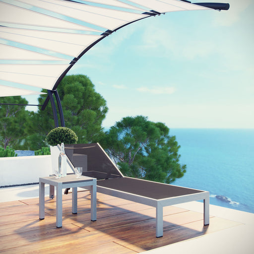 Shore 2 Piece Outdoor Patio Aluminum Set - Modway \outdoor\chaise lounges