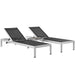 Shore 3 Piece Outdoor Patio Aluminum Set - Modway \outdoor\chaise lounges