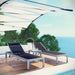 Shore 3 Piece Outdoor Patio Aluminum Set - in lifestyle setting