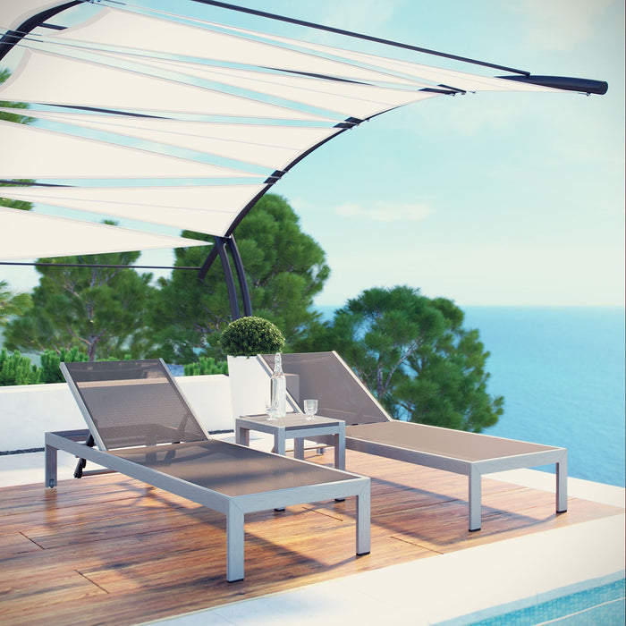 Shore 3 Piece Outdoor Patio Aluminum Set - view 8