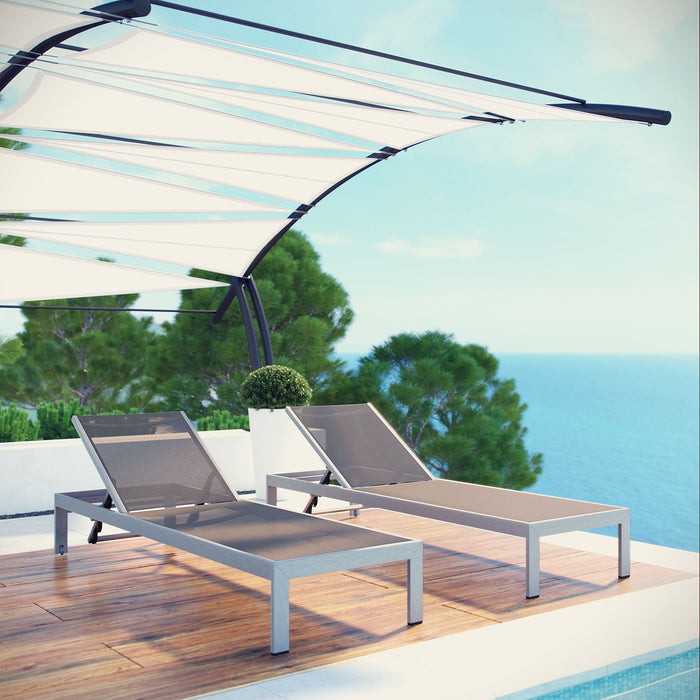 Shore Chaise Outdoor Patio Aluminum Set of 2 - view 6