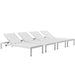 Shore Chaise Outdoor Patio Aluminum Set of 4 - view 12