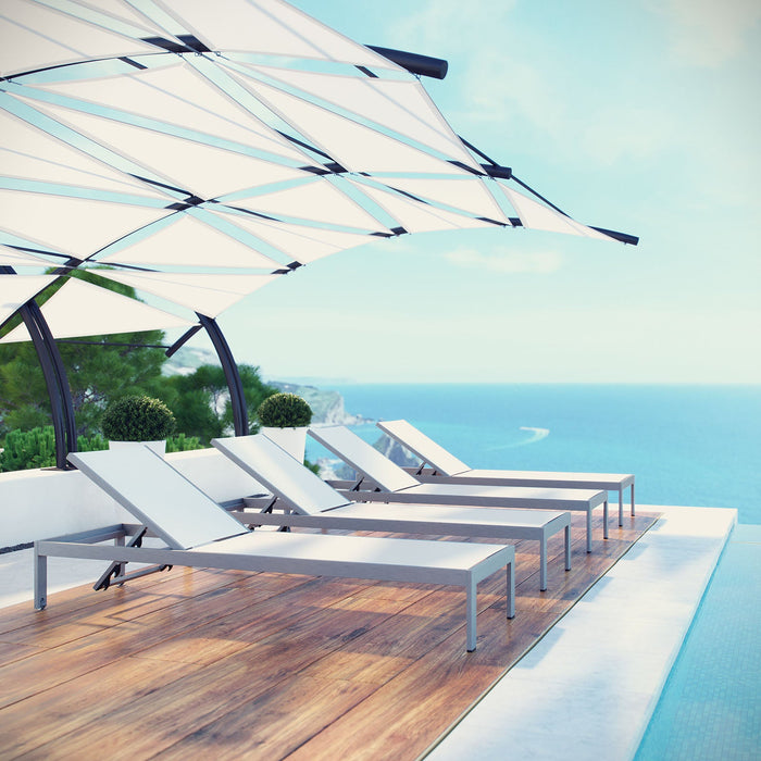 Shore Chaise Outdoor Patio Aluminum Set of 4 - view 11