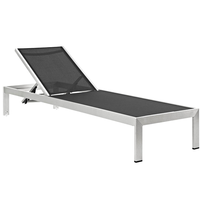 Shore Chaise Outdoor Patio Aluminum Set of 6 - detail close-up