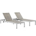Shore 3 Piece Outdoor Patio Aluminum Set - alternate angle view