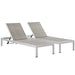 Shore Chaise Outdoor Patio Aluminum Set of 2 - alternate angle view