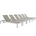Shore Chaise Outdoor Patio Aluminum Set of 6 - Modway \outdoor\chaise lounges