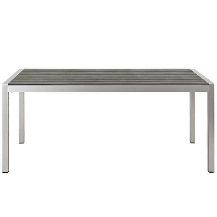 Modway Shore 3 Piece Outdoor Patio Aluminum Dining Set - Close-Up