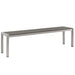 Modway Shore 3 Piece Outdoor Patio Aluminum Dining Set in Gray - Detail View