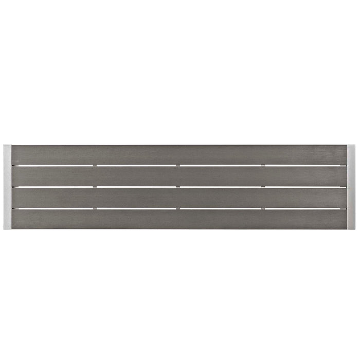 Modway Shore 3 Piece Outdoor Patio Aluminum Dining Set - Lifestyle View
