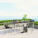 Shore 5 Piece Outdoor Patio Aluminum Dining Set - Modway \outdoor\dining sets