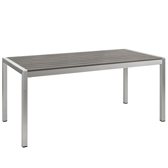 Shore 5 Piece Outdoor Patio Aluminum Dining Set - in lifestyle setting