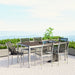 Shore 7 Piece Outdoor Patio Aluminum Dining Set - Modway \outdoor\dining sets
