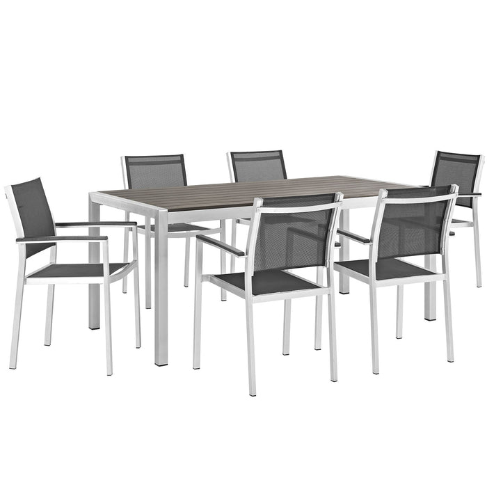 Shore 7 Piece Outdoor Patio Aluminum Dining Set - Modway \outdoor\dining sets