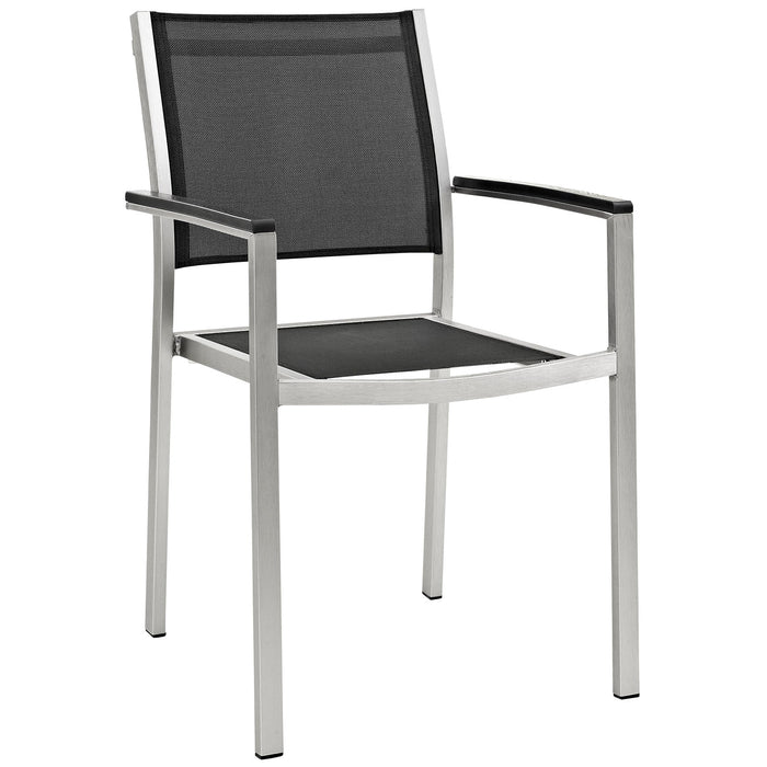 Shore 7 Piece Outdoor Patio Aluminum Dining Set - alternate angle view