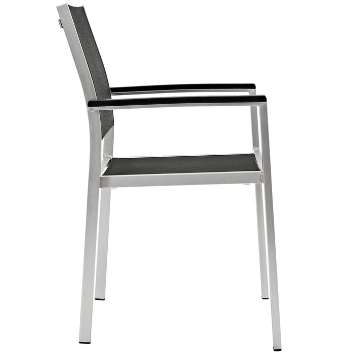 Shore 7 Piece Outdoor Patio Aluminum Dining Set - view 5