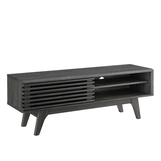 Modway Render 48” TV Stand Living Room Furniture in Brown - Side View
