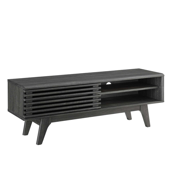 Modway Render 48” TV Stand Living Room Furniture in Brown - Side View