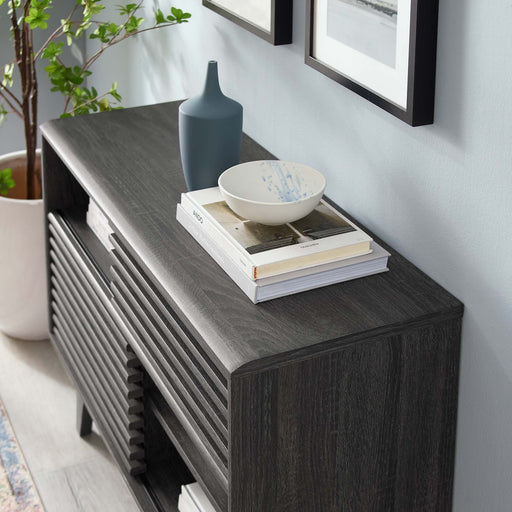 Modway Render Display Stand Living Room Furniture in Brown - Side View