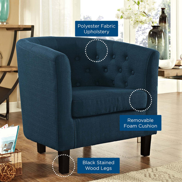 Modway Prospect Chesterfield Armchair – Luxurious Upholstered Lounge Chair with... Living Room Furniture - Lifestyle View