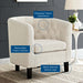 Modway Prospect Chesterfield Armchair – Luxurious Upholstered Lounge Chair with Button... Living Room Furniture - View 11