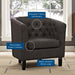 Modway Prospect Chesterfield Armchair – Luxurious Upholstered Lounge Chair with Button... Living Room Furniture - View 17