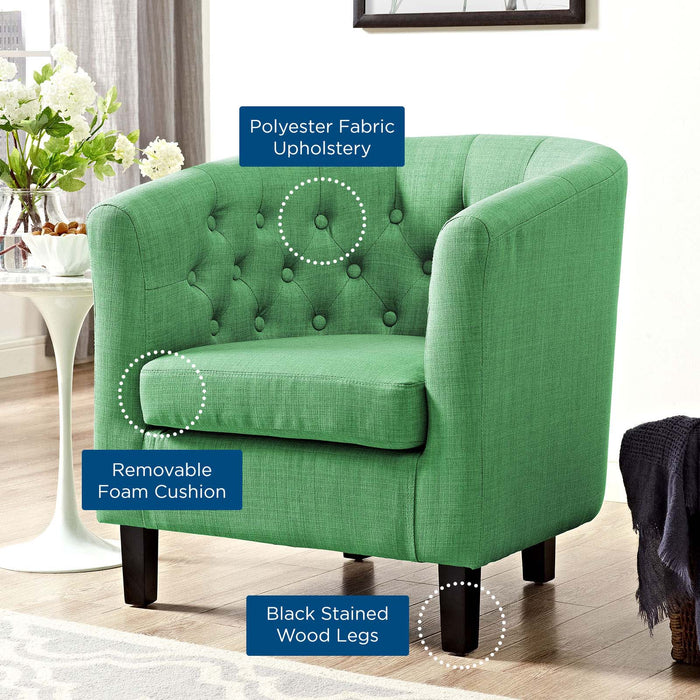Modway Prospect Chesterfield Armchair – Luxurious Upholstered Lounge Chair with Button... Living Room Furniture - View 23