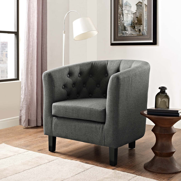 Modway Prospect Chesterfield Armchair – Luxurious Upholstered Lounge Chair with Button... Living Room Furniture - View 30