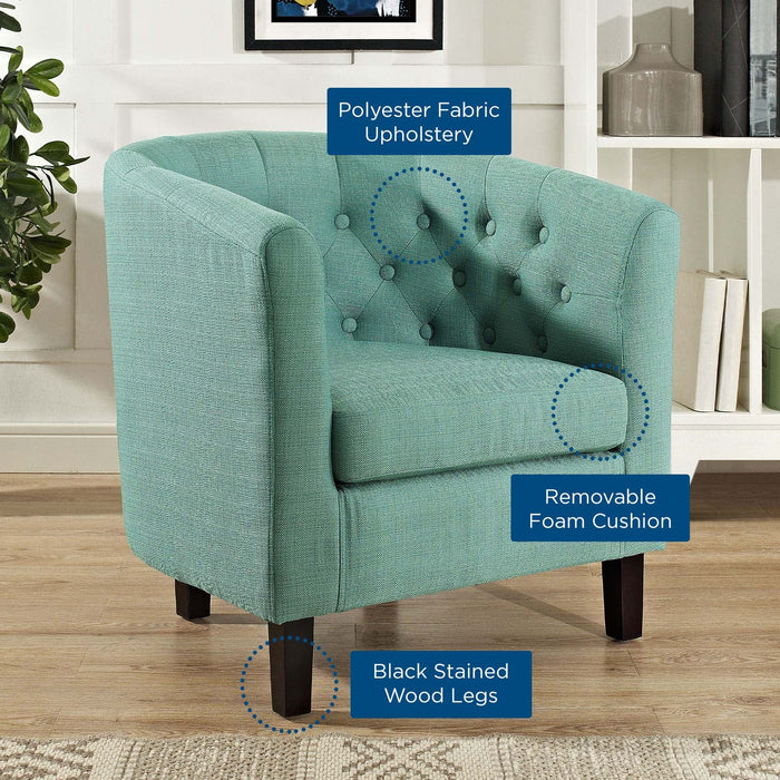 Modway Prospect Chesterfield Armchair – Luxurious Upholstered Lounge Chair with Button... Living Room Furniture - View 35