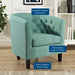 Modway Prospect Chesterfield Armchair – Luxurious Upholstered Lounge Chair with Button... Living Room Furniture - View 35
