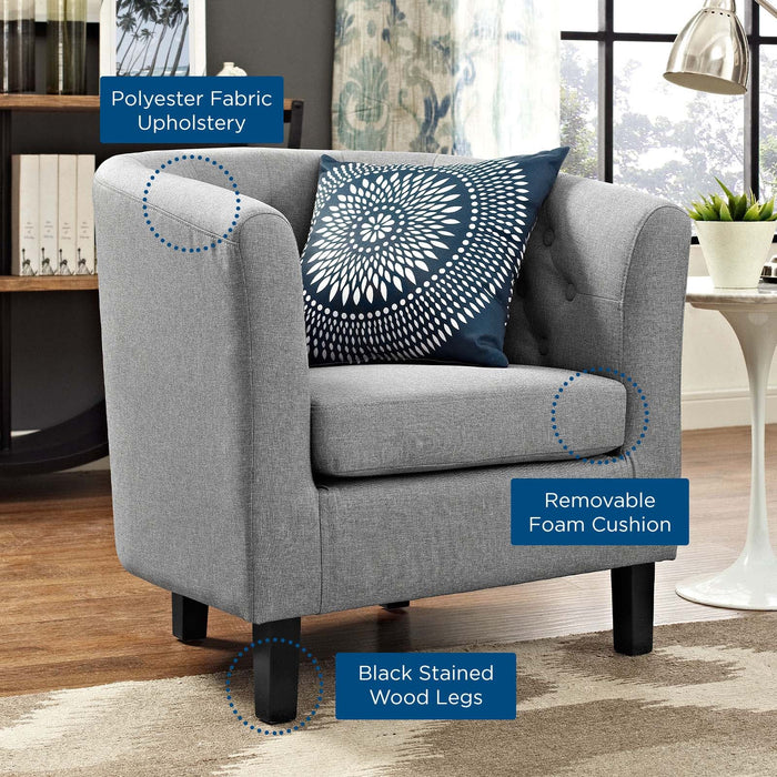 Modway Prospect Chesterfield Armchair – Luxurious Upholstered Lounge Chair with Button... Living Room Furniture - View 40