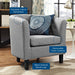 Modway Prospect Chesterfield Armchair – Luxurious Upholstered Lounge Chair with Button... Living Room Furniture - View 40