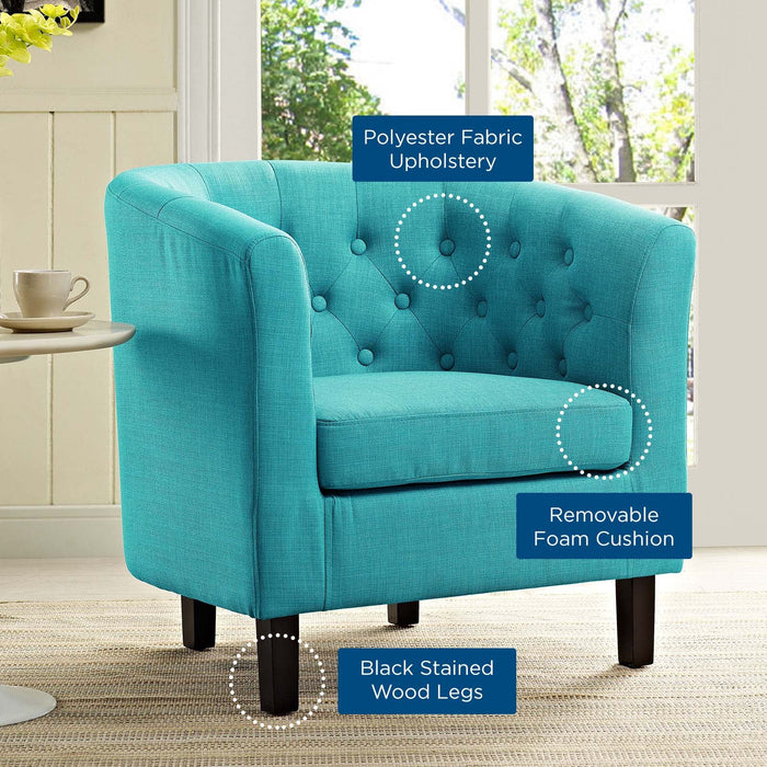 Modway Prospect Chesterfield Armchair – Luxurious Upholstered Lounge Chair with Button... Living Room Furniture - View 52