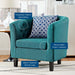 Modway Prospect Chesterfield Armchair – Luxurious Upholstered Lounge Chair with Button... Living Room Furniture - View 58