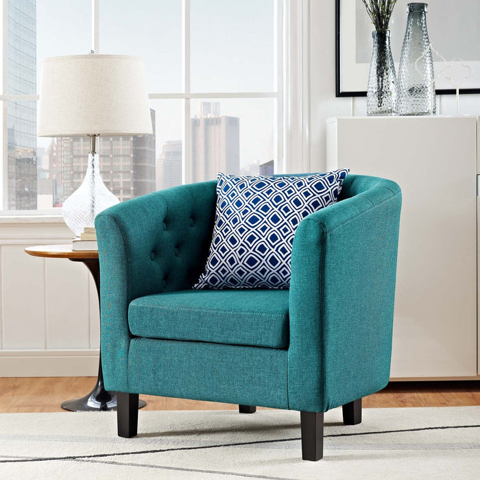 Modway Prospect Chesterfield Armchair – Luxurious Upholstered Lounge Chair with Button... Living Room Furniture - View 59