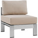 Shore 6 Piece Outdoor Aluminum Sectional Sofa Set by Modway - installation view