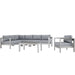 Shore 6 Piece Outdoor Aluminum Sectional Sofa Set by Modway - angle view