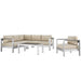Shore 5 Piece Outdoor Aluminum Sectional Sofa Set by Modway - view 16