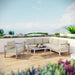 Shore 5 Piece Outdoor Aluminum Sectional Sofa Set by Modway - product label